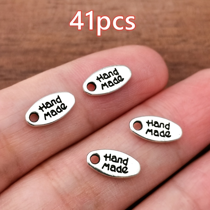 TEMU 41pcs Hand Made Oval Charm Pendant Women's Fashion Pendant Handmade Necklace Earring Bracelet Jewelry Additions Bohemian Style Jewelry Additions