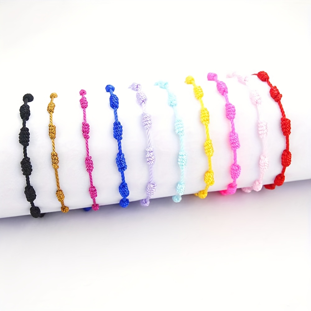 Adjustable Seven Knot Bracelet - Unisex - 10 Colors