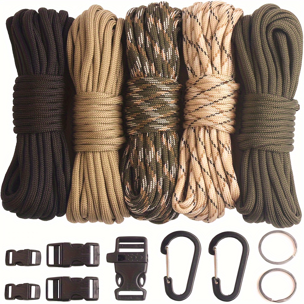 

Paracord Crafting Kit With 5 Types - Nylon Rope For Diy Bracelets, Keychains & More - Ideal For Beginners To Crafters