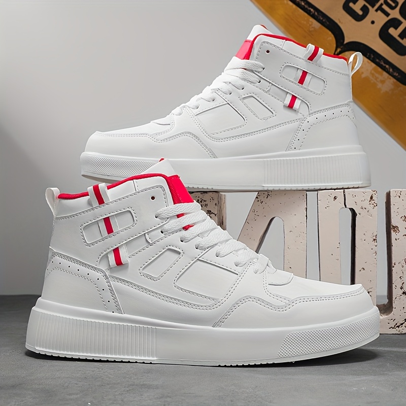 Zapatillas Altas para Hombre Nuevas - Cómodas, Ligeras y Elegantes con Parte Superior de PU, Suela MD, Plantilla EVA/Insole, Punta Redonda | Ideales para Senderismo, Running y Uso Casual | Costuras Modernas