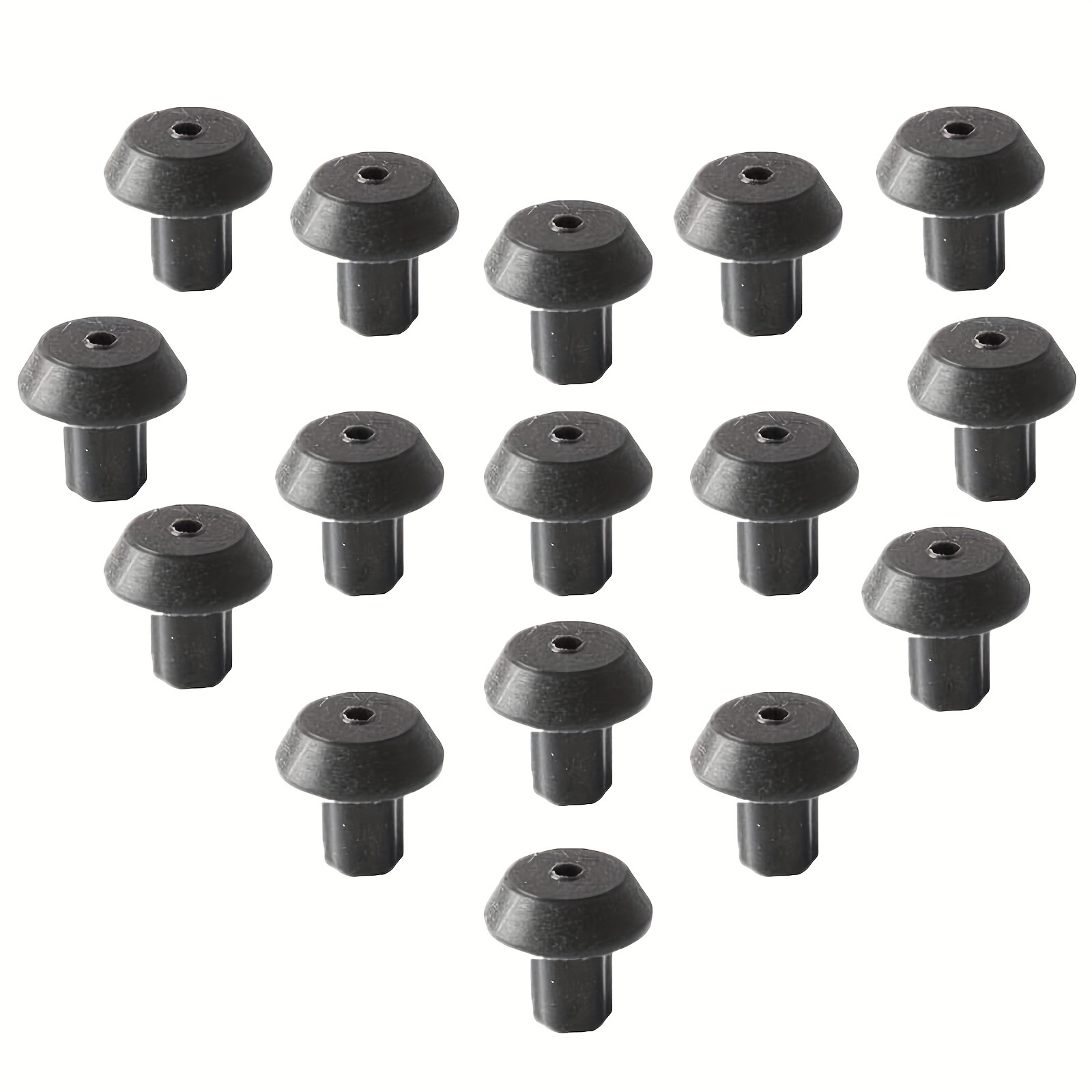 

16pcs Rubber Gas Range Feet - Compatible With Ge, & Kitchenaid Stovetops, 3/16" Hole, Replaces Wb02t10461 Ap2622260 Ps241358