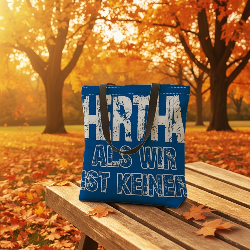 E-shop Wiederverwendbare Quadratische Tragetasche – Ideal für Einkaufen, Reisen & Pendeln – Schultertasche mit Hot-Transfer-Druck Markendesign,