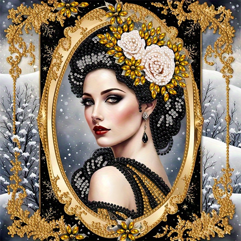 

1pc Diy 5d Diamond Art Painting Woman Special-shaped Diamond Diamond Art Painting, Handmade Home Gift Diamond Art Painting Kit Frameless 30*30cm/11.8inchx11.8inch