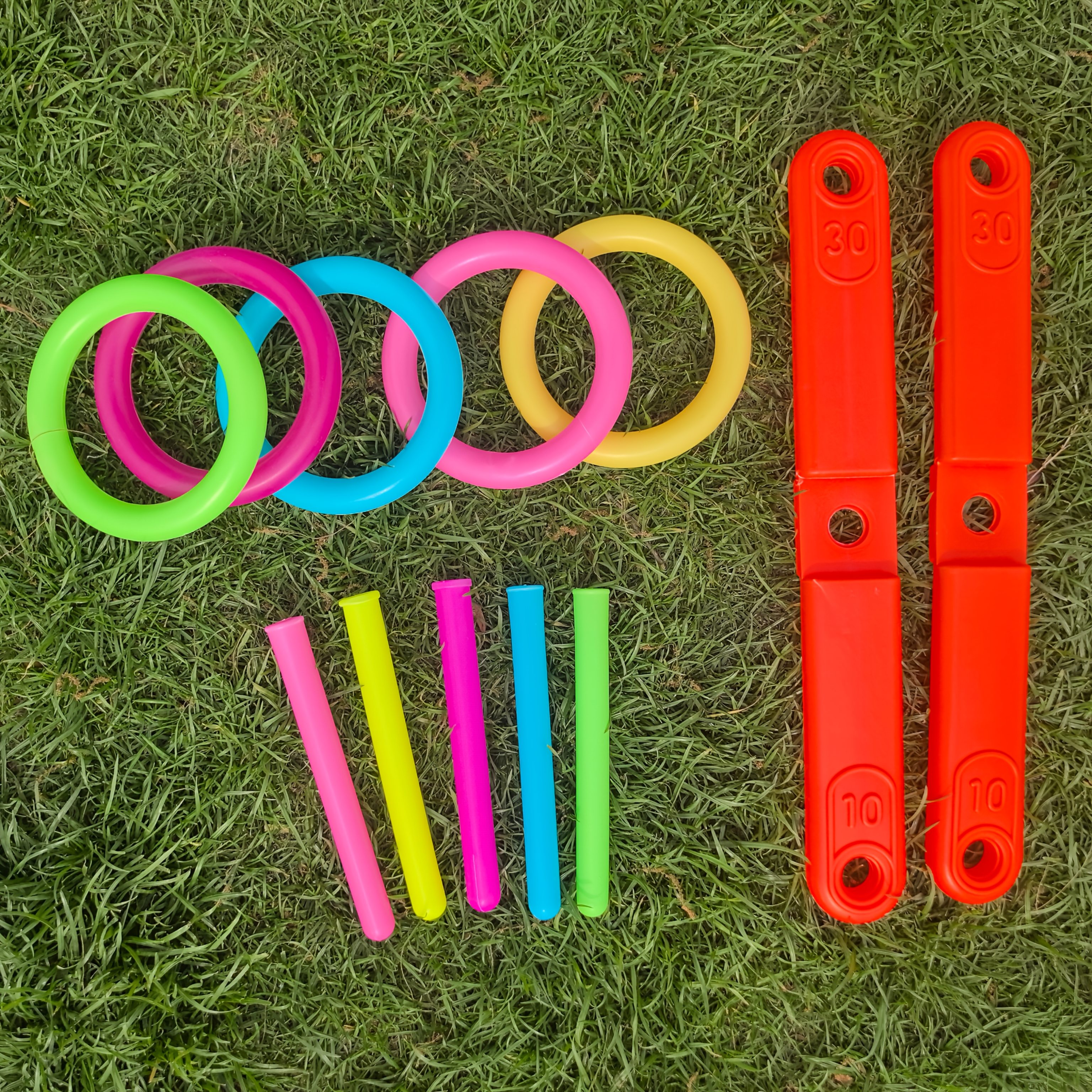 HEAYUAN - Colorful Ring Toss Game Set for Kids and Adults - Durable PVC Material, Perfect for Outdoor Fun at the Beach, Garden, Lawn, or Backyard - Ideal Gift for 11 Festivals and All Four Seasons