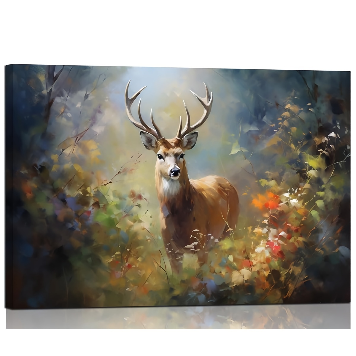 Whitetail Deer in Autumn Sunlight Forest Pictures Prints On Canvas Animal  Modern poster Art Paintings on Canvas For Home Room Office Wall Decoration