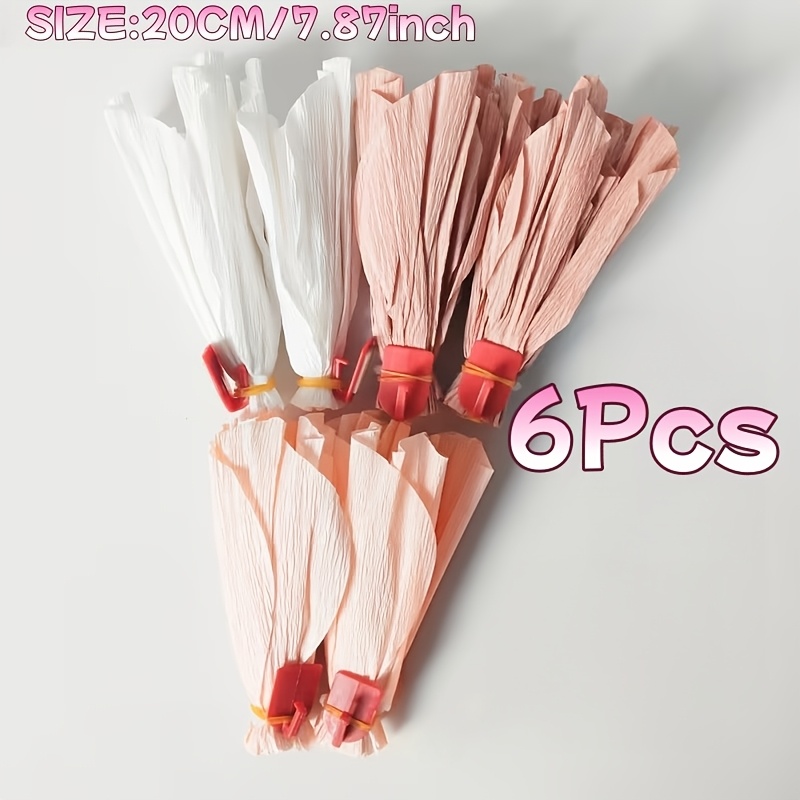 TEMU 6pcs Luxury Mixed Color Artificial Paper Flowers, Realistic Texture, Maintenance-free, Indoor & Outdoor Decorations, Perfect For Wedding,