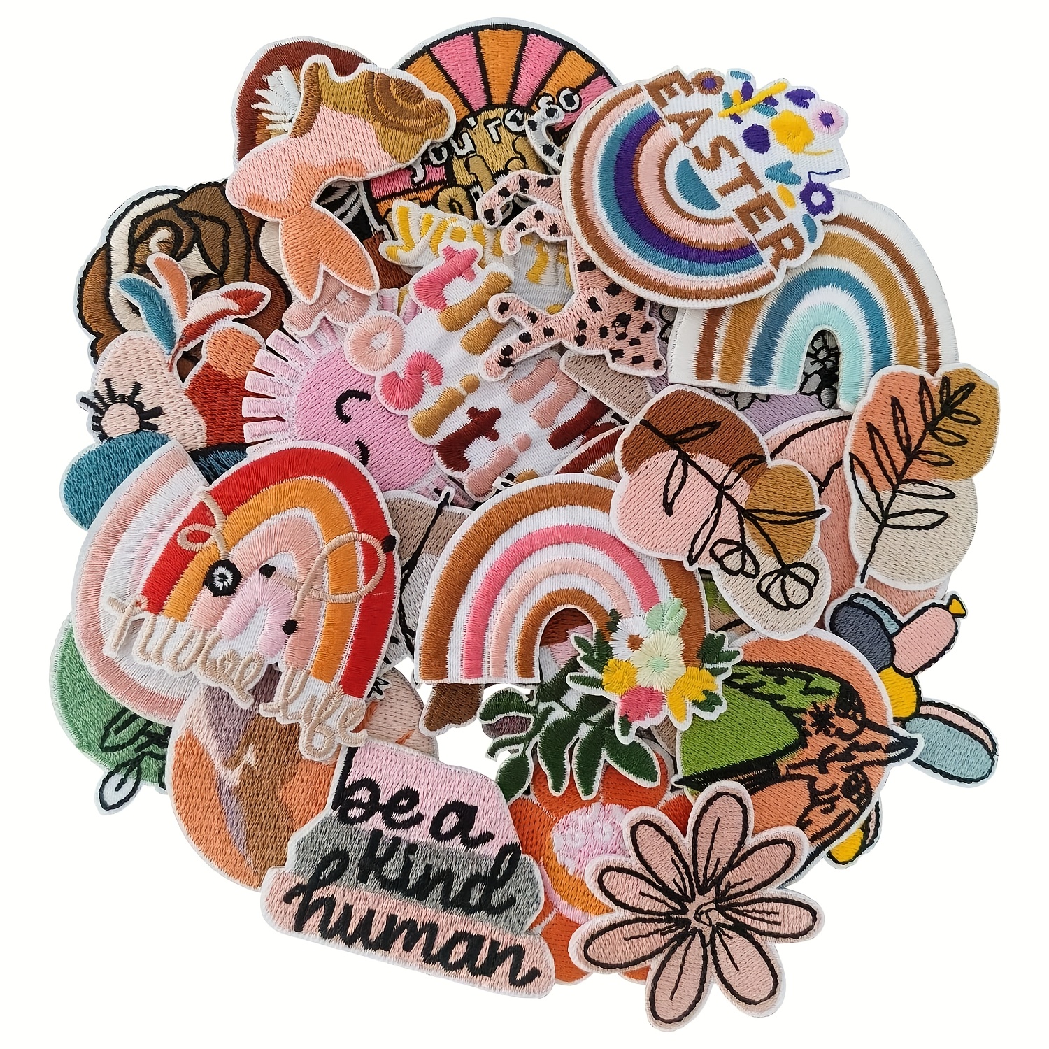 36 Iron-on Patches, Suitable For Hats, Clothing, Jeans, Pants, And Jackets