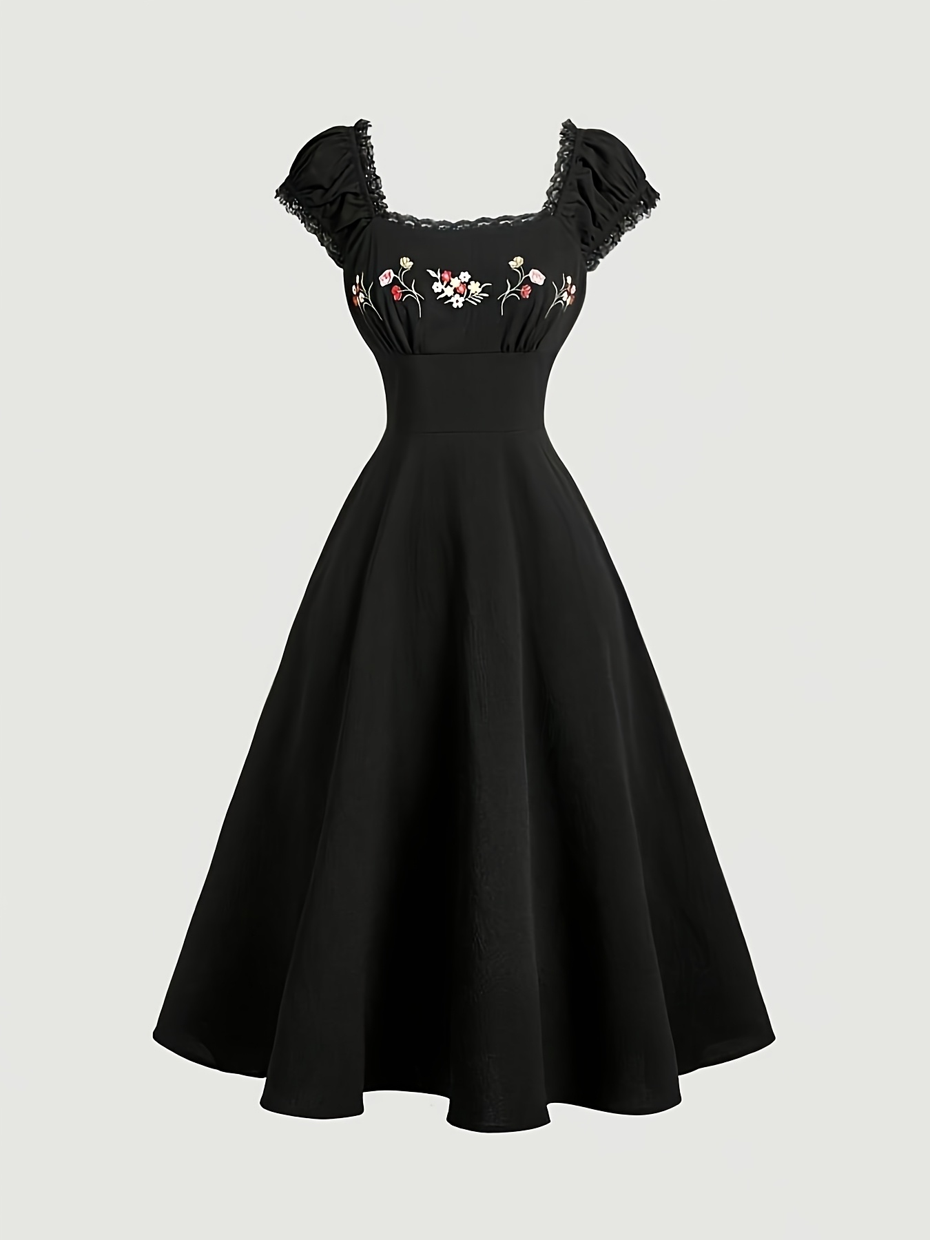 elegant a line shell themed embroidered dress lace square - Temu Bahrain