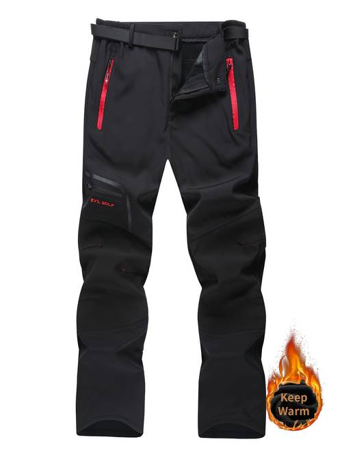 outdoor windbreaker pants for men loose straight hiking pants for autumn and winter 2025 new style thickened sport soft shell pants fashionable and versatile casual long pants adventure and warm skiing pants for men