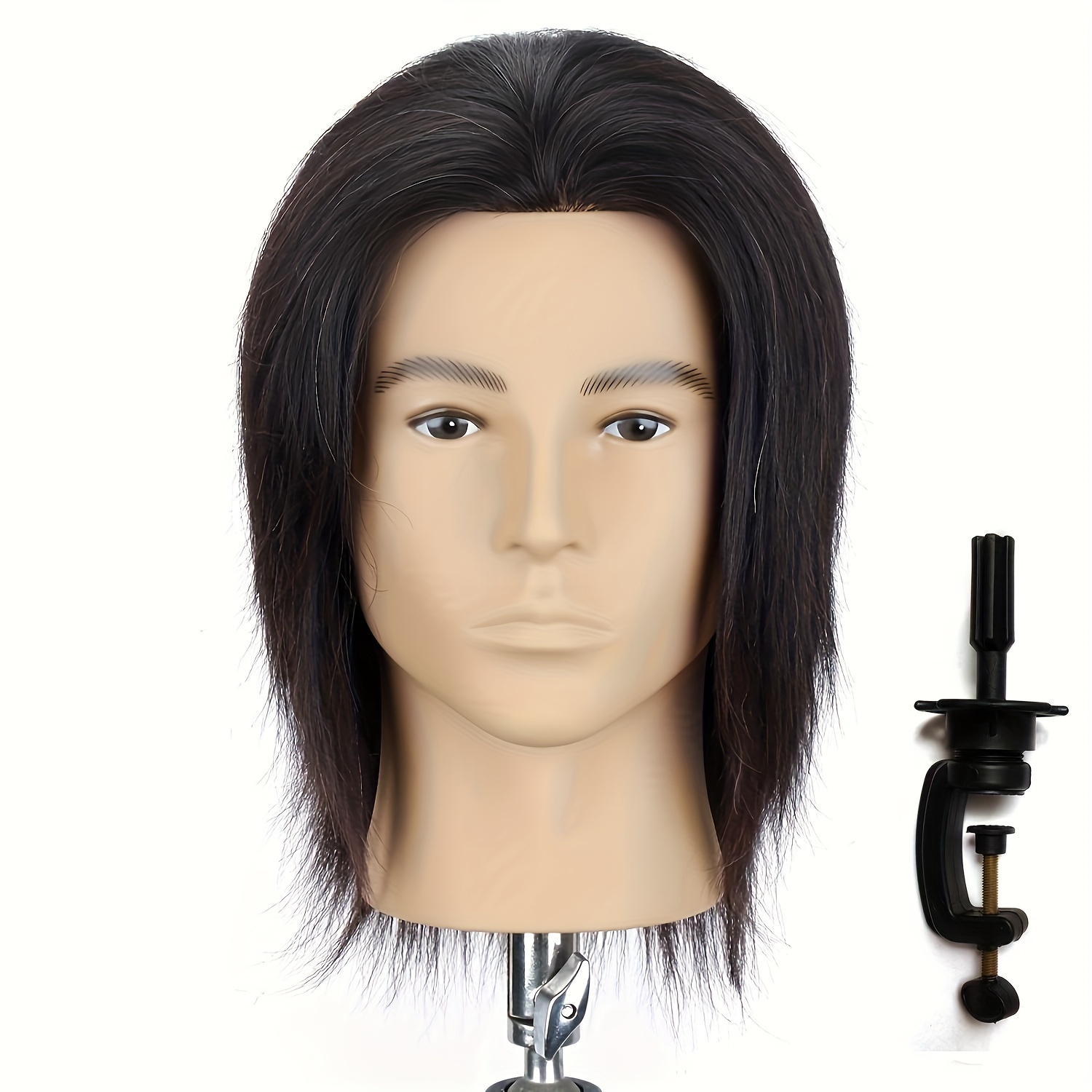 Premium Mannequin Head With Short Straight Hair 100 Human Hair Wig Stand For Hairdresser Practice Training Perfect For Professional Use Hair Accessories