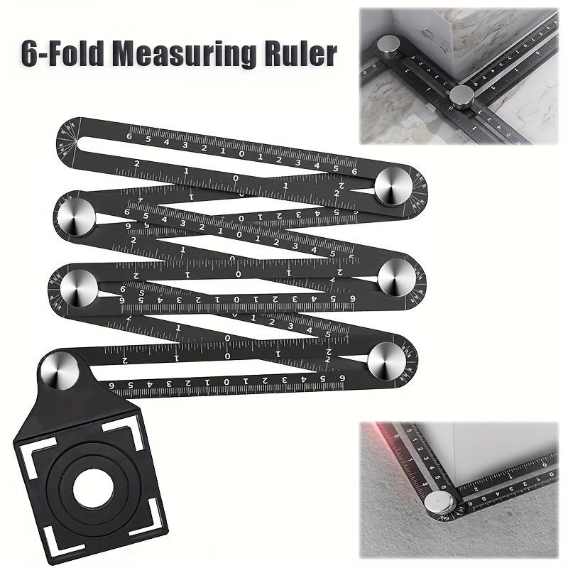 

Precision Aluminum Alloy Multi-angle Ruler With Hole Locator & Marker - Woodworking Tool For Measurements