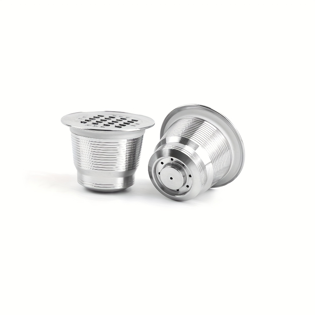 

1pc Reusable Stainless Capsule Cup For Machines - High-quality Mesh Filter, Perfect Brewing, & Easy To Clean, Compatible Capsule|sleek Metallic |stainless Steel Capsule