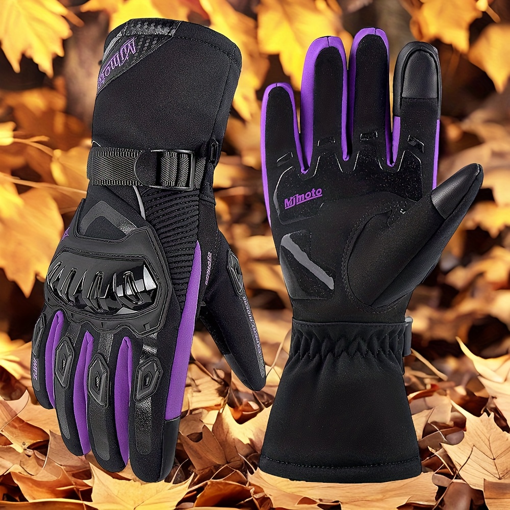 XS-L Motorcycle Riding Gloves, Sporty Design, Long Cuff Style, Hand Washable, Cyclists, All-Season Riding, Daily Commuting