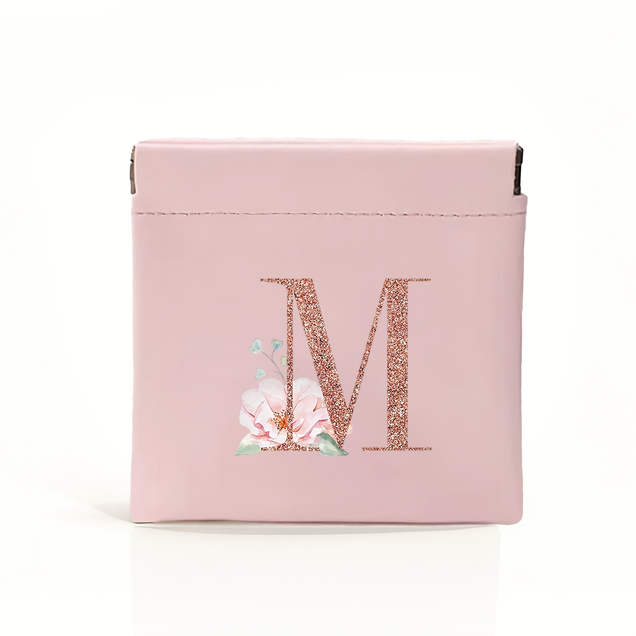 TEMU 1pc Mini Storage Pouch, Women' Purse, Self-closing Multi-functional Organizer Bag With A-z Print For And Cables - Portable Carrying Pouch