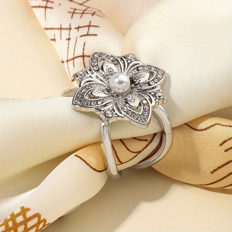 1pc Hollow-out Vintage Light Luxury Floral Fashion Scarf Corner Fixing