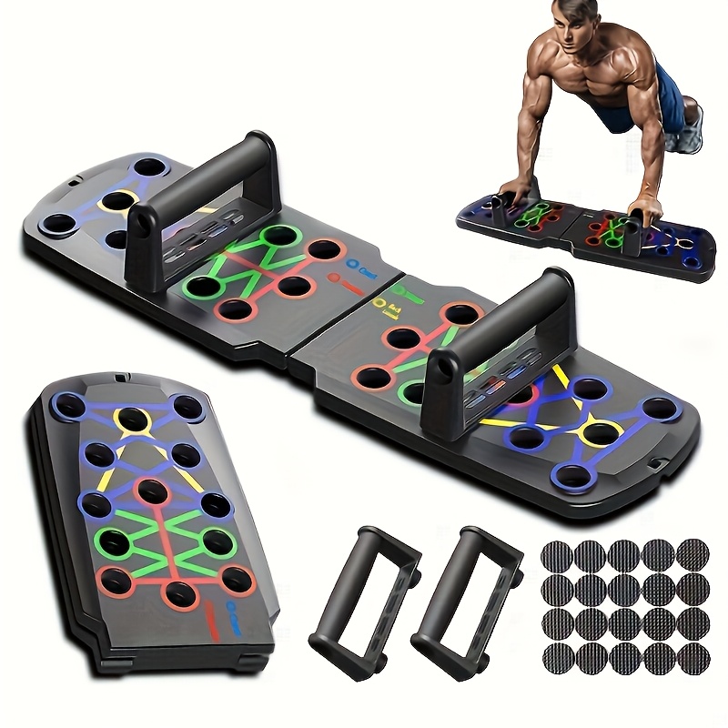 Folding Push-Up Board, Multifunctional Push-Up Board, Home Workout Equipment, Gym Fitness Equipment, Floor Push Up Handle, Chest And Abdominal Muscle Training Equipment, Portable Push-Up Board