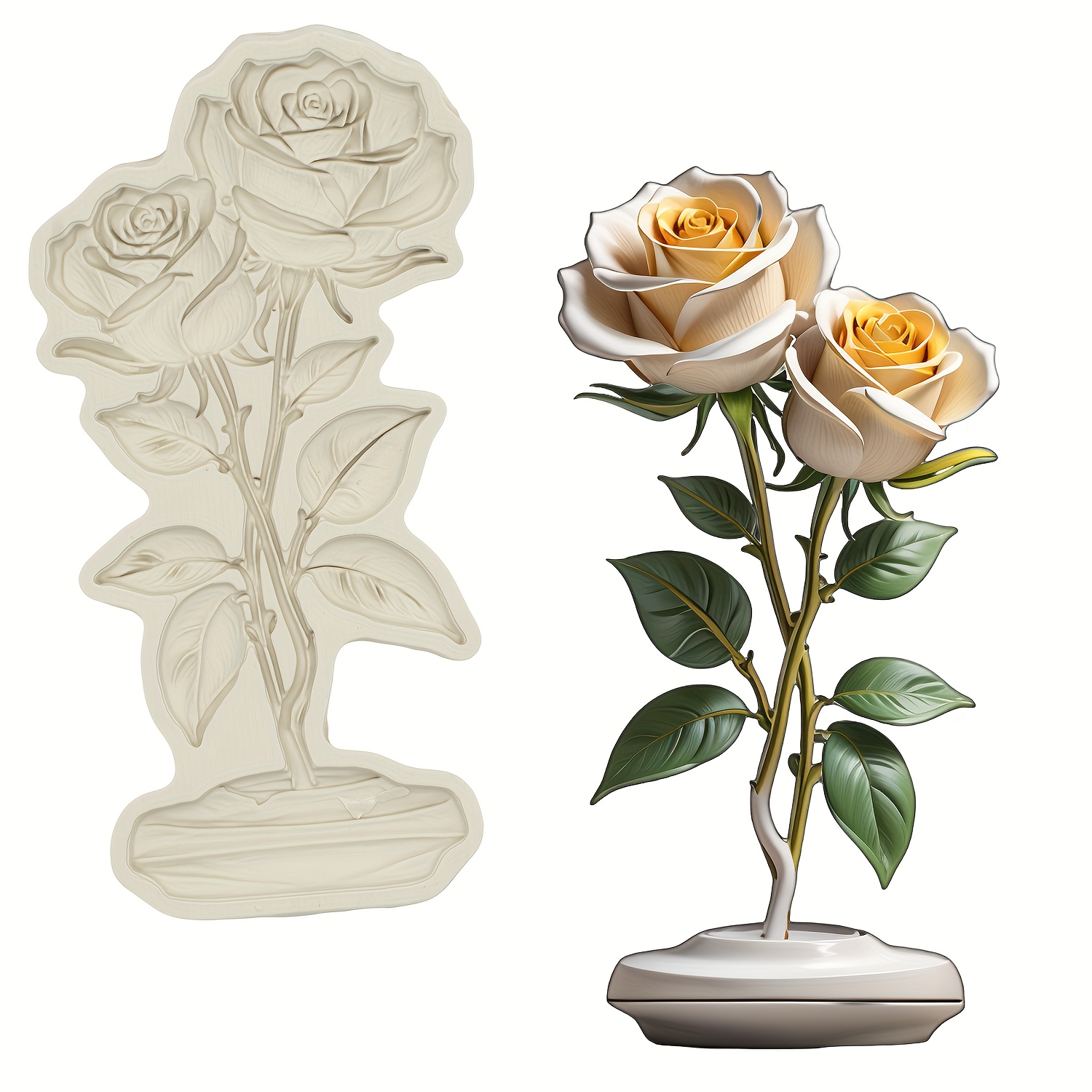 

Silicone Rose Mold For Baking: Perfect For Christmas, , Thanksgiving, Valentine's Day, And Mother's Day Decorations