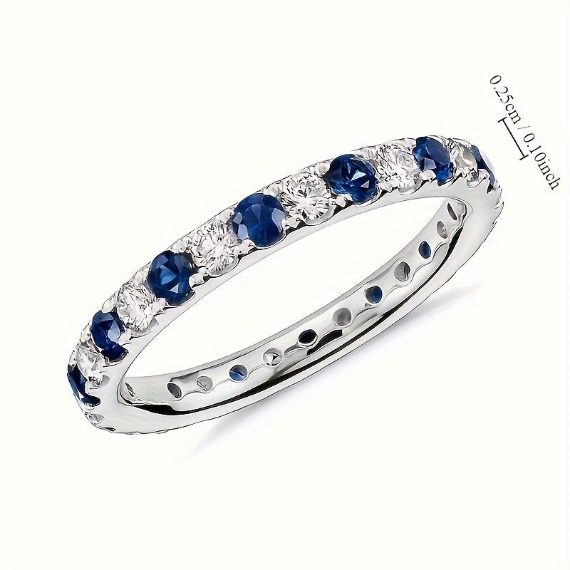 Elegant Synthetic Sapphire Zirconia Ring for Various Occasions
