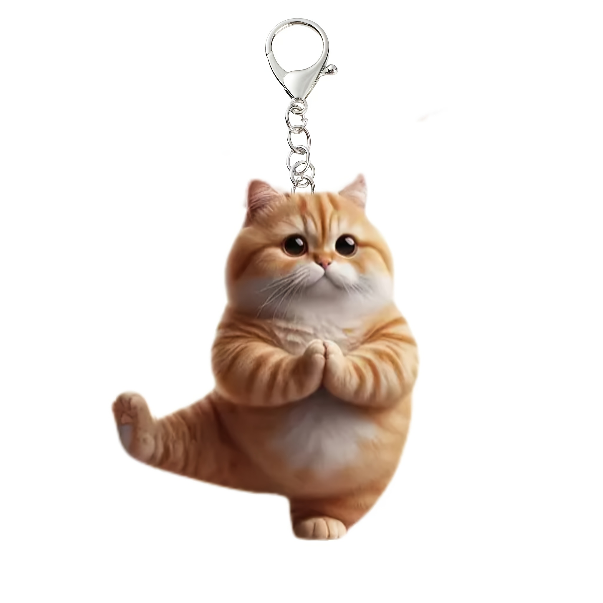 

Adorable Acrylic Cat Keychain - Car, Backpack & Keys Decor | Ideal Gift For Halloween, Christmas, Thanksgiving & New Year, Acrylic, Cute Cat, Keychain, Decoration, Holiday Gift