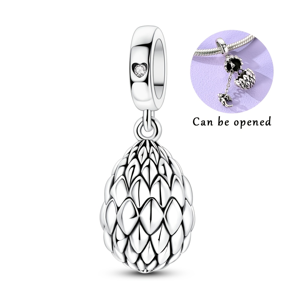 TEMU Keychain 1pc Dragon Egg Snap-open Fits Backpack Decoration By With Chain Gifts