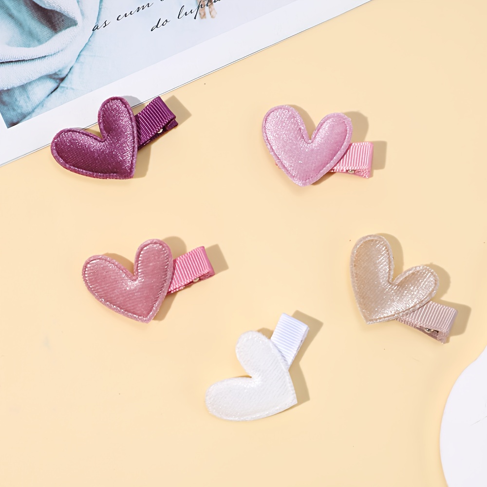 

5pcs Accessories, Velvet Love Heart Clip, Cute Hair Clip