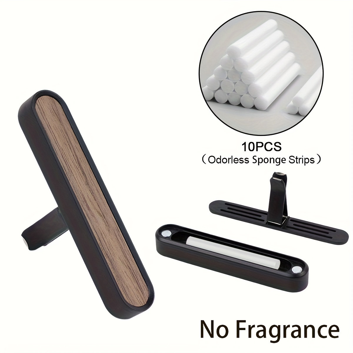 Image of 1 Set Of Metal Car Fragrance Diffusers, Equipped With 10 Sponge Sticks, , You Can Add Perfume And Essential Oils , The Aromatherapy Clip Is Suitable For Any Model Of Air Outlet, No Fragrance.
