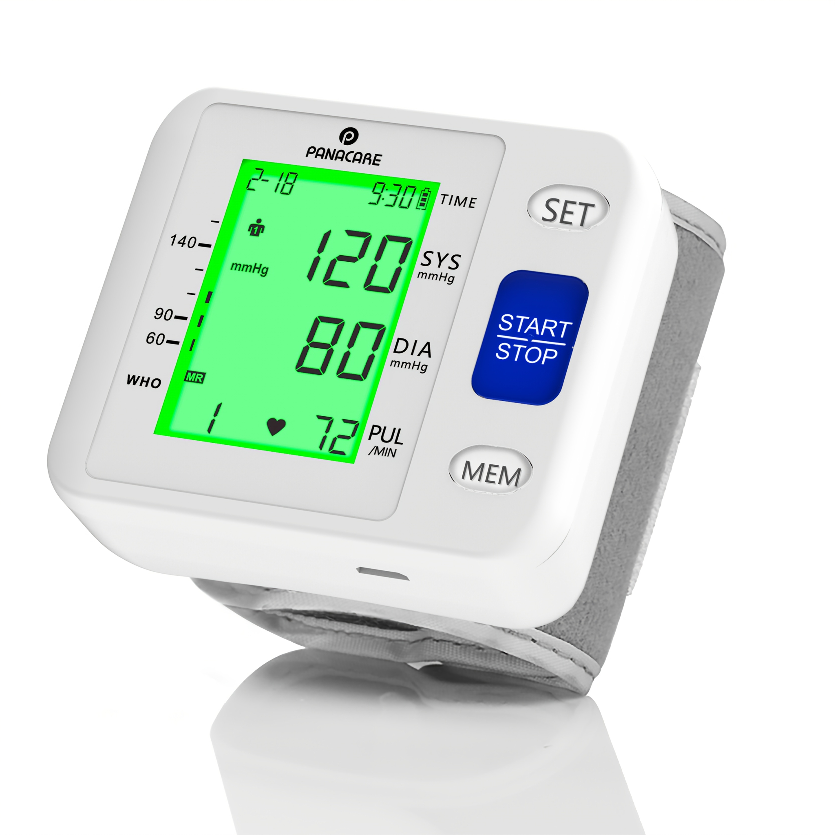 2025   wrist blood pressure monitor digital bp machine with tri backlit display auto inflation adjustable cuff 5 31 7 68 inch 99x2 memory storage case usb powered bsx312 blood pressure machine for adults wrist health monitoring sleek device   Product details 1