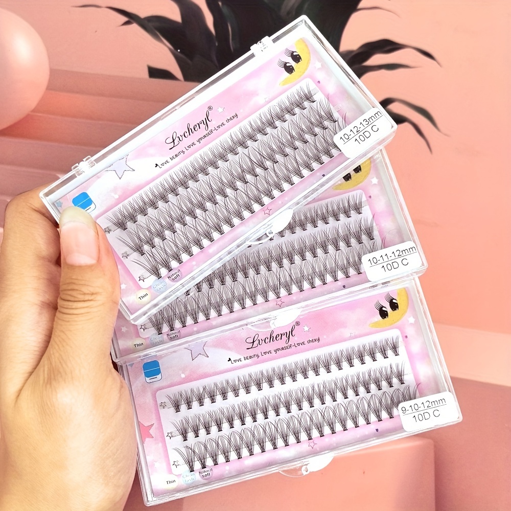 

Lvcheryl 60pcs Diy Eyelash Extensions, 0.10mm Thick Natural Cluster Lashes, C Mixed Length 9-13mm, Beginner Friendly Reusable Individual False Eyelashes