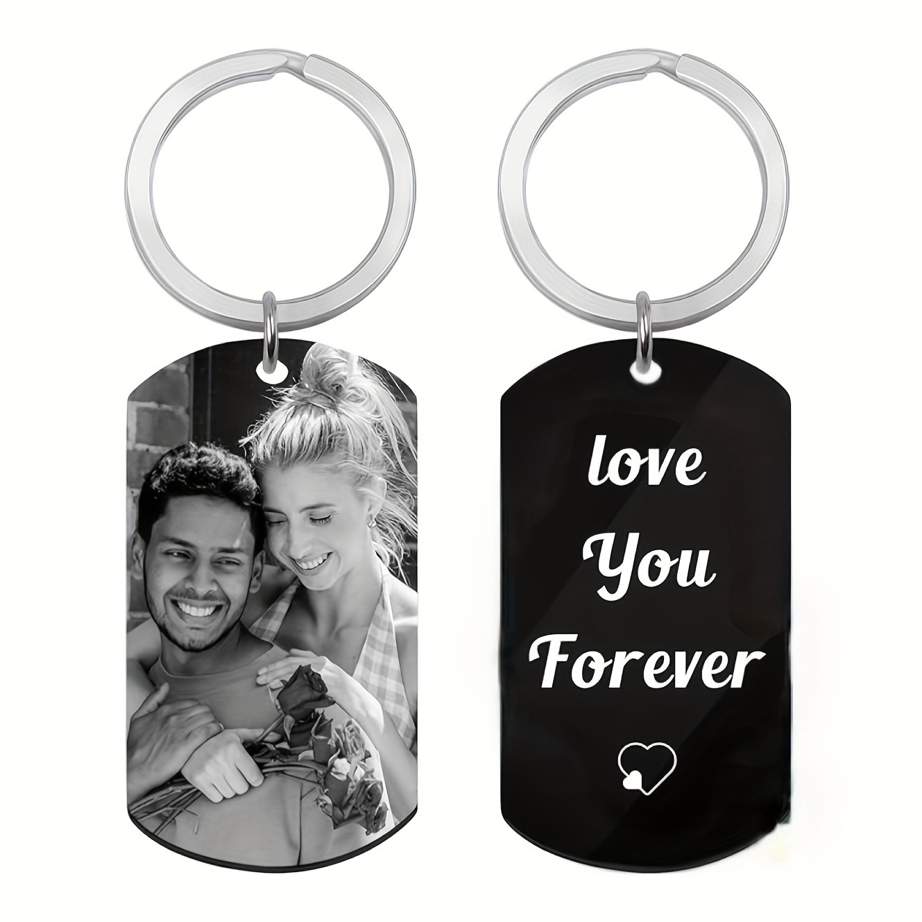 

Photo Customization Keychains Acrylic Keyrings With Picture Engraved Photo/text/dog Tag