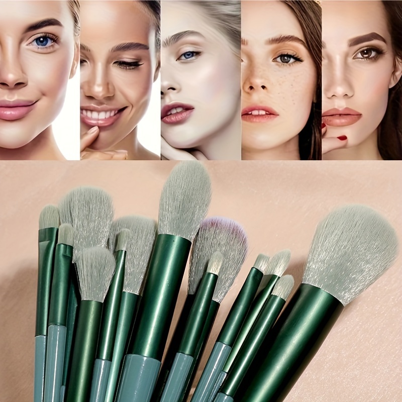 

13pc Soft And Fluffy Makeup Brush Set, Suitable For Applying Foundation, Blush, Powder, Contour And Eye Shadow, Beauty Tools
