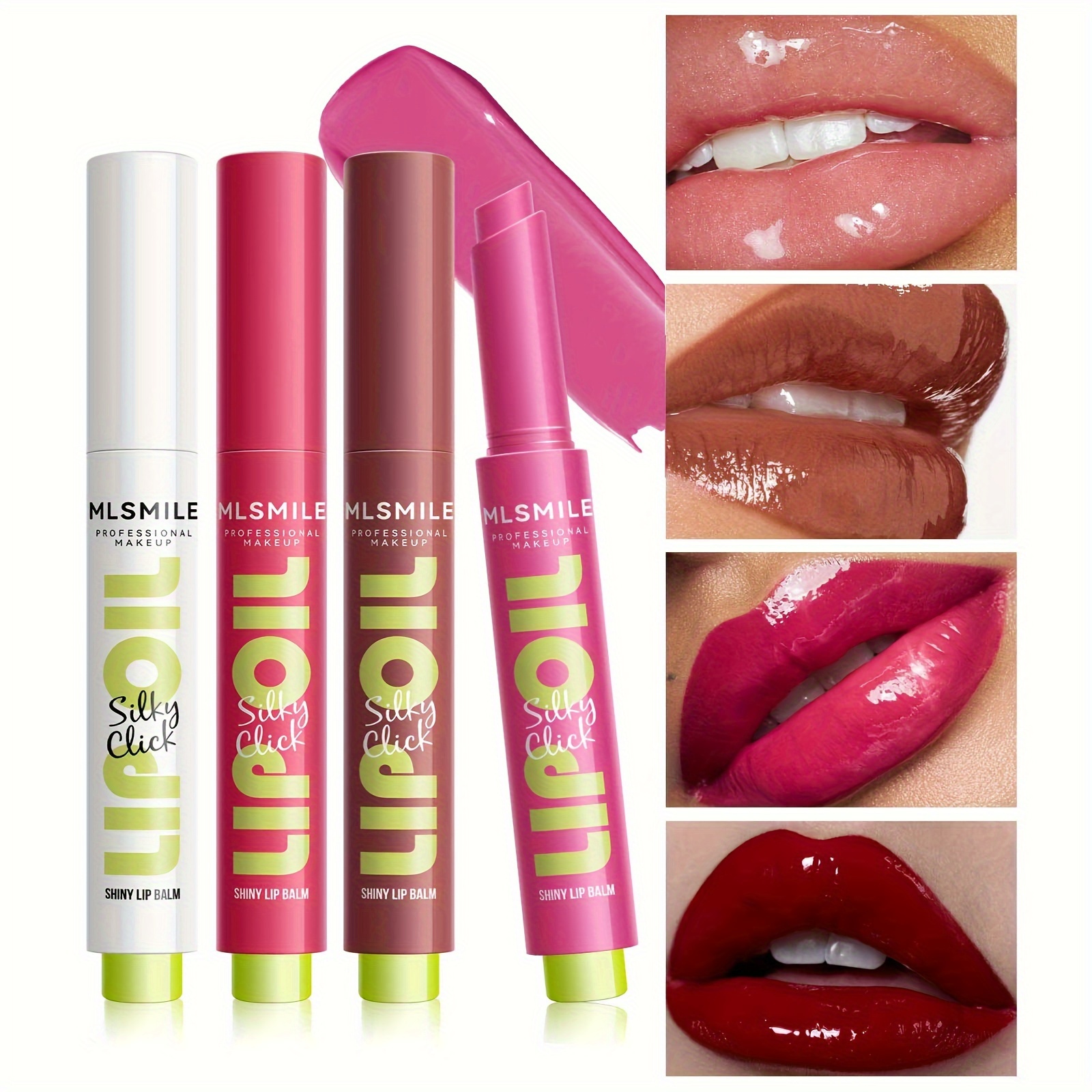 

Jelly Lip Oil Balm, Moisturizing & Smoothing Lip Lines, Clear Glass Lip Gloss With Fruit Scent
