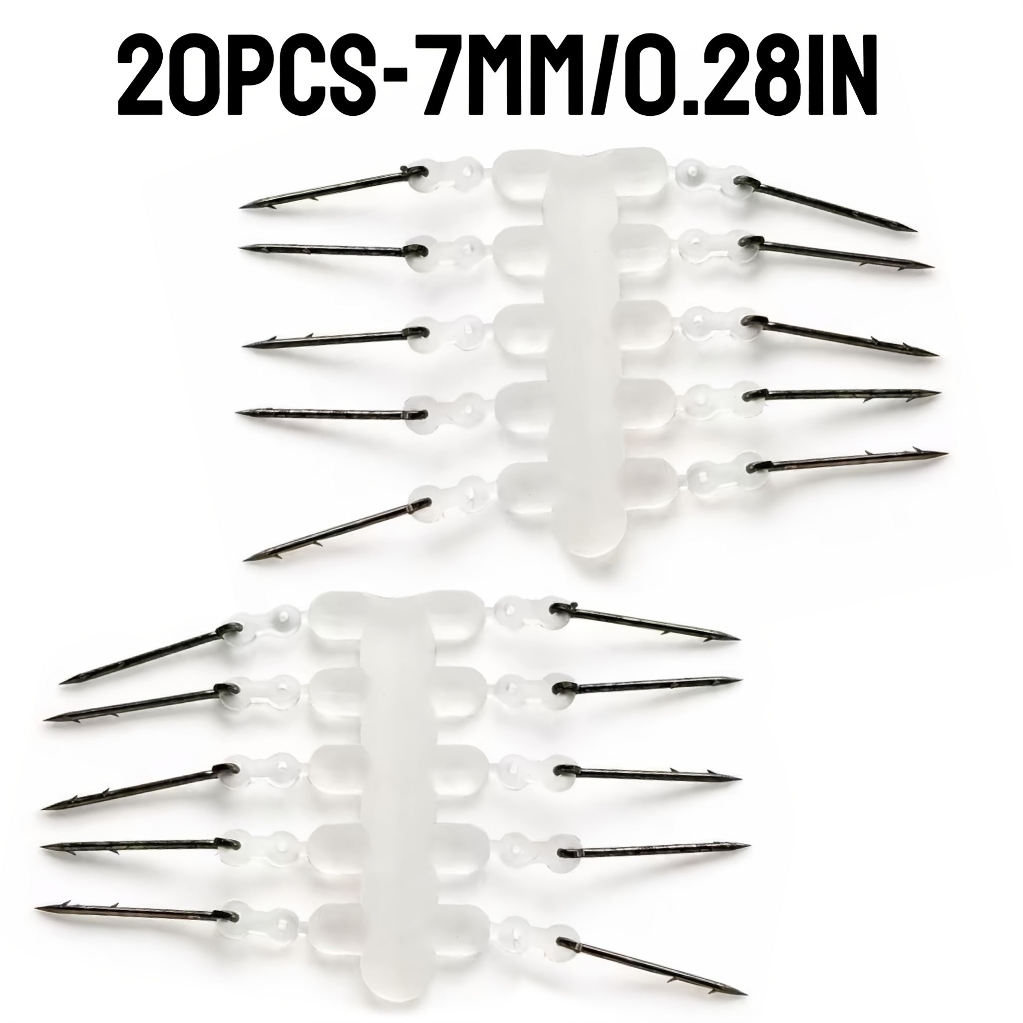 TEMU 20pz Aghi per Esche da Pesca alla Carpa, Strumenti Affilati in Metallo per Hair Rig con Manici ad Anello in Plastica per Boilies, Mais, Pellet e