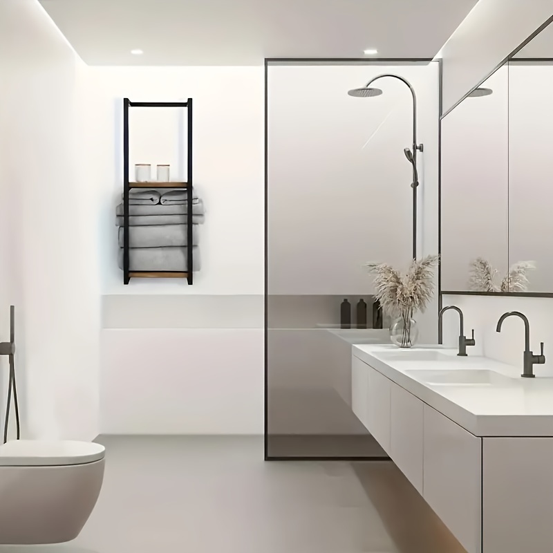 1packs 2packs 2 layer towel storage rack wall hanging towel storage rack home decor rack space saving organizer for home rooms bathrooms bedrooms Product details 3