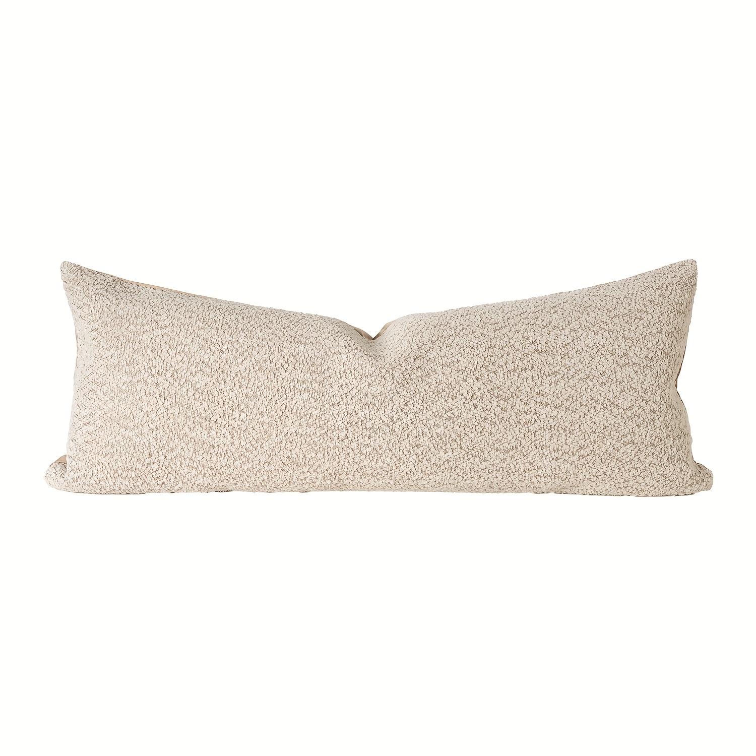TEMU 1pc Modern Minimalist Chenille Pillow Cover - Striped Neutral- Decorative Cushion Case With Zipper Closure, Soft Durable Fabric For Sofa, Bed,