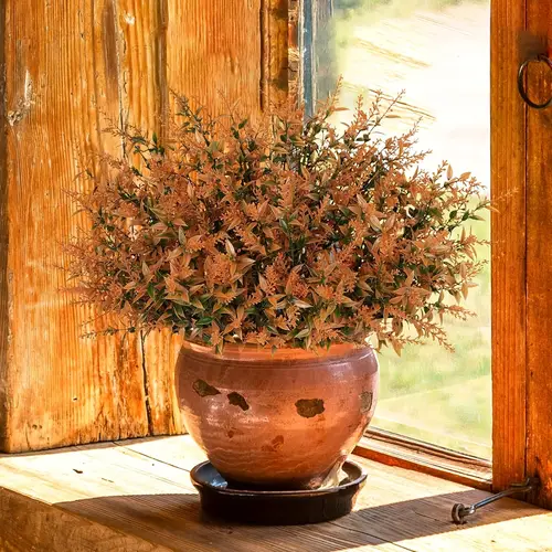 20 bundles fall flowers artificial autumn plants for outdoor resistant plastic shrubs for garden window porch balcony outside thanksgiving fall decor