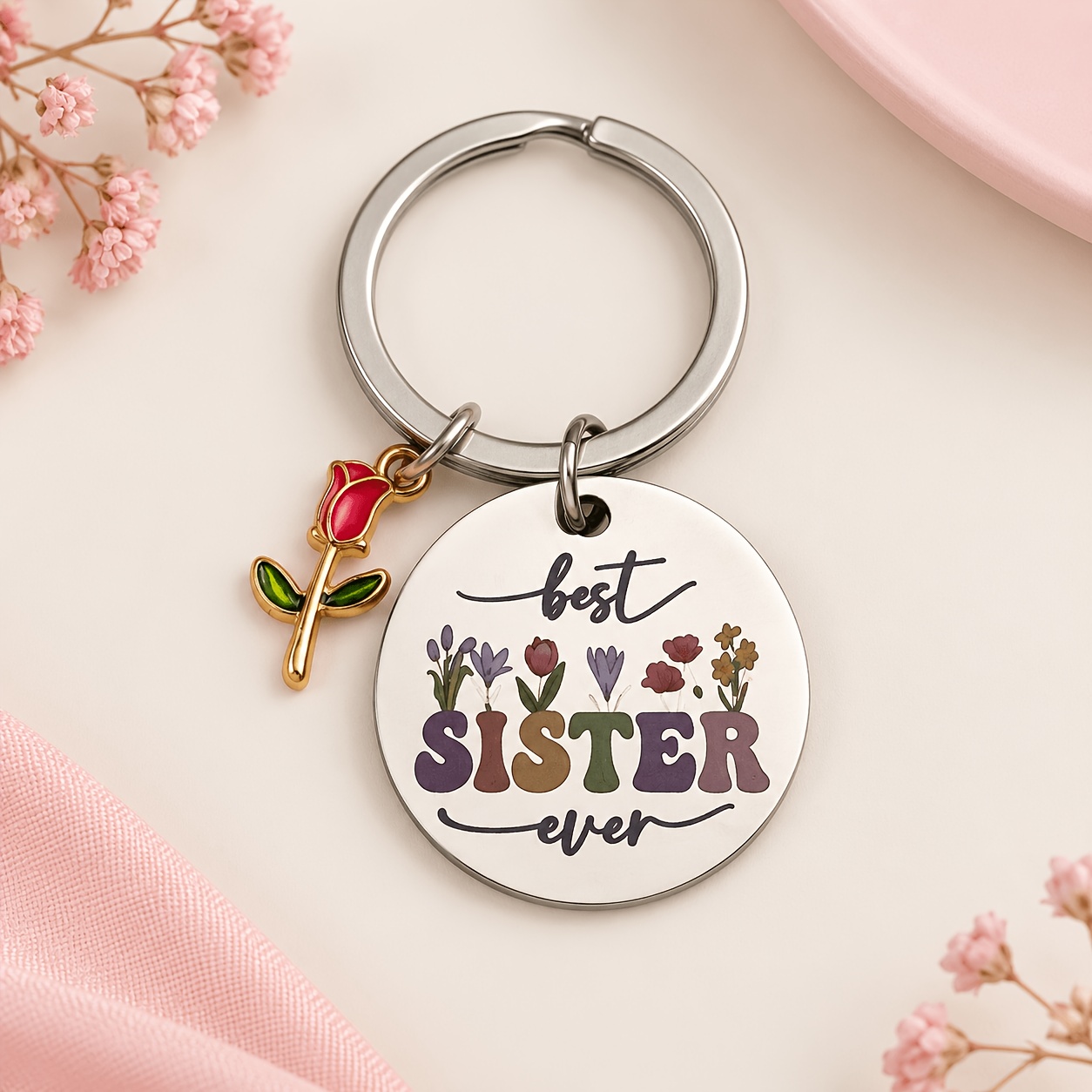 TEMU Presents For Sisters: Birthday Surprises For Grown-up Sisters, Sibling Gifts, Keychain For The Best Sister Ever