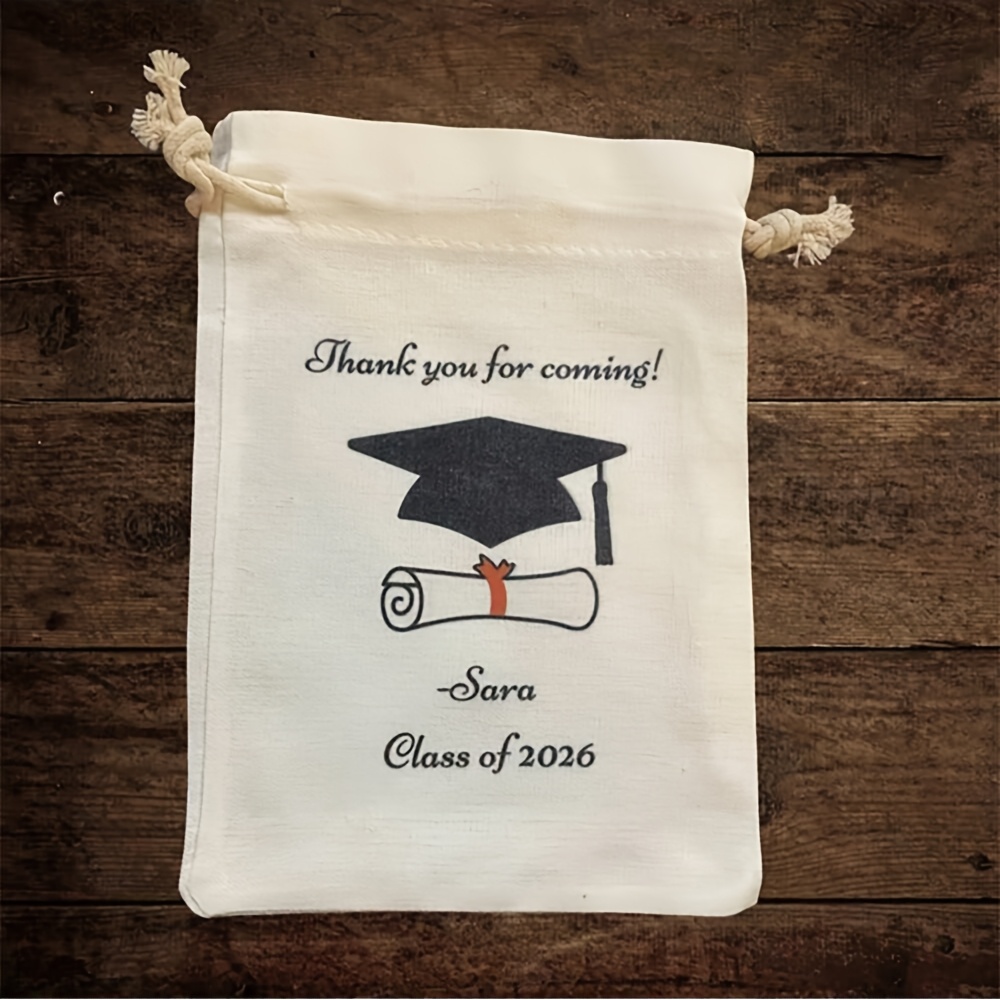 TEMU 5pcs Personalized Custom Of 2026 Bags Degree Phd Nurse Lawyer Congrats Grad College University High School Graduate Party Graduation Decoration