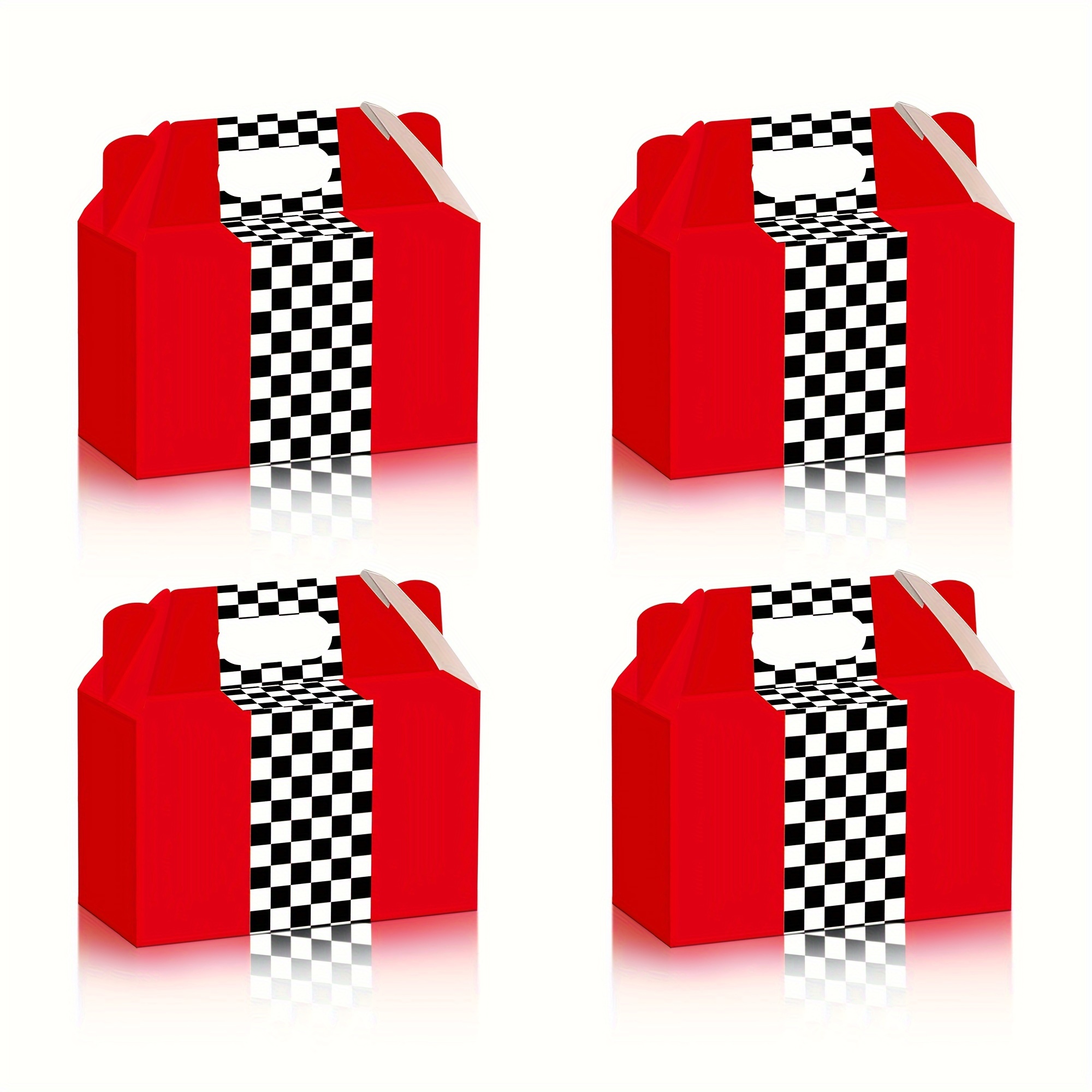 

6/12/18/24pcs, Race Car Party Favors Checkered Racing Treat Boxes Race Car Birthday Party Supplies Racing Checkered Party Favors Candy Boxes With Handles For Race Car Theme Party Birthday Favors