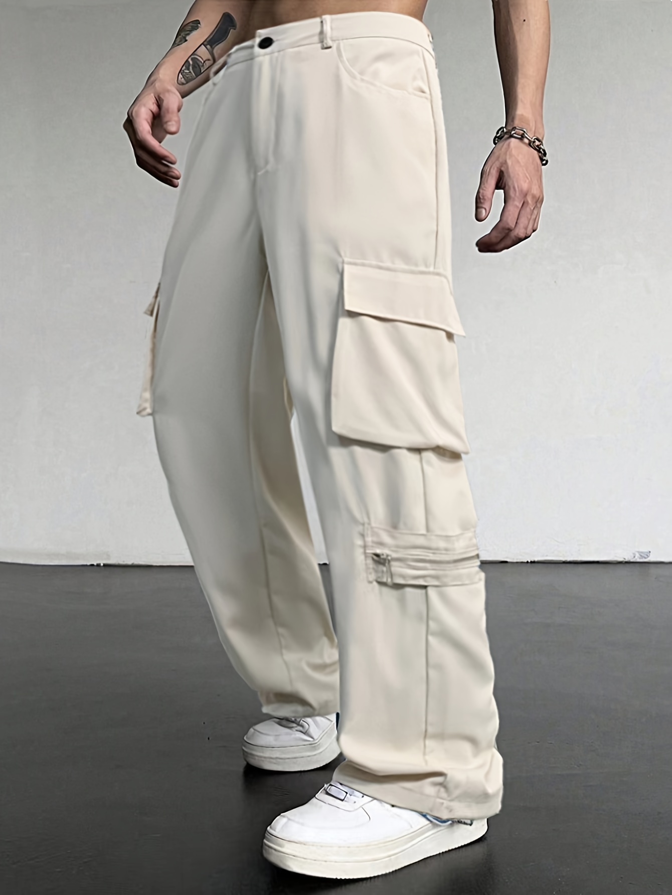 Anko Kmart Mens Size 3XL Sand Long Cargo Work Pants Lightweight Fabric