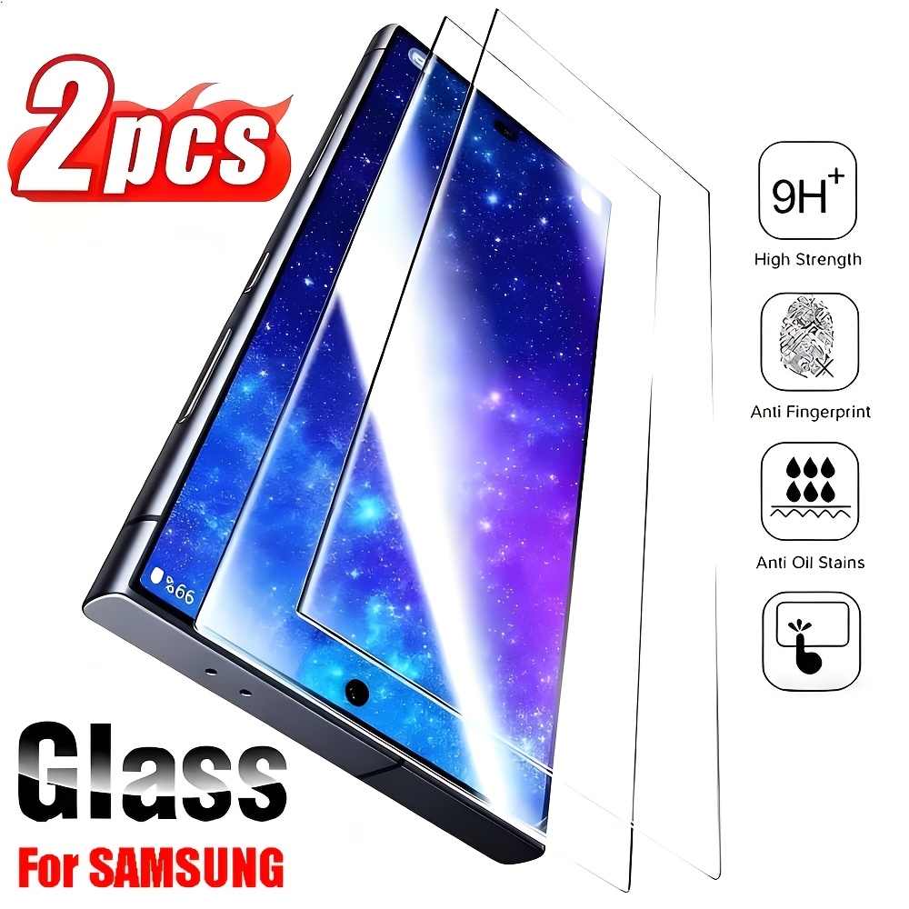 E-shop 2 Stück HD gehärtete Glas Bildschirmschützer für for Samsung Galaxy S26 Edge S26 Pro S26 Ultra S25 Ultra S25 Plus S25 Edge S25 FE S24 Ultra S24