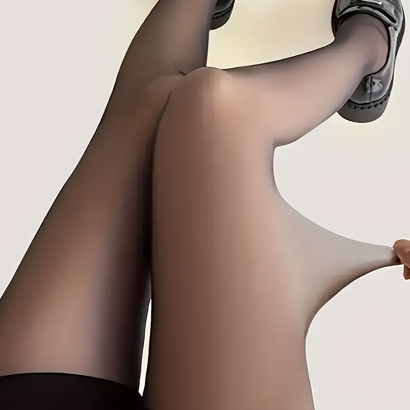 1 Pair Of New Women's Translucent Spring And Autumn Warm Tights - High Elastic Nylon Material - Elegant Clothes, High-grade Soft Fabric Layered Thermal Insulation + Fashionable