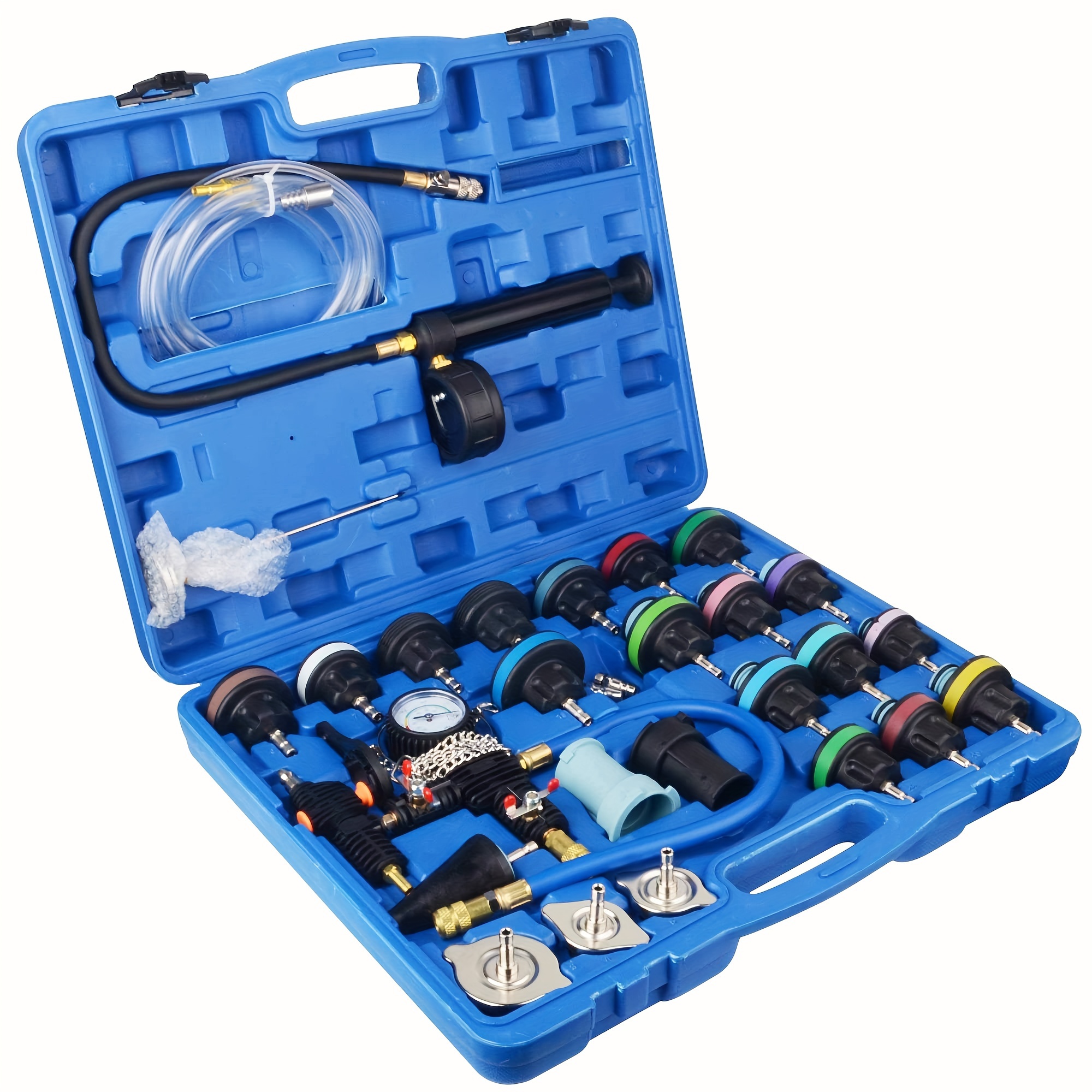 28 PCS Radiator Pressure Tester Vacuum-Type Cooling System Refill Kit - Foto 9