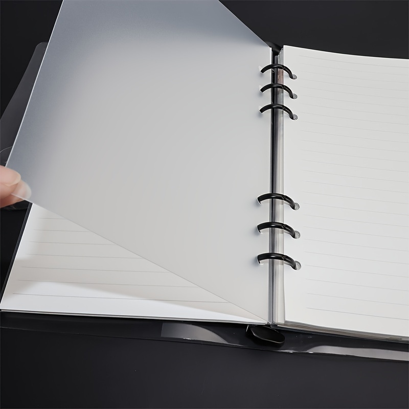 7pcs A5 Divider Pages One Week Label Binder Clear 6 Loops Planner Divider