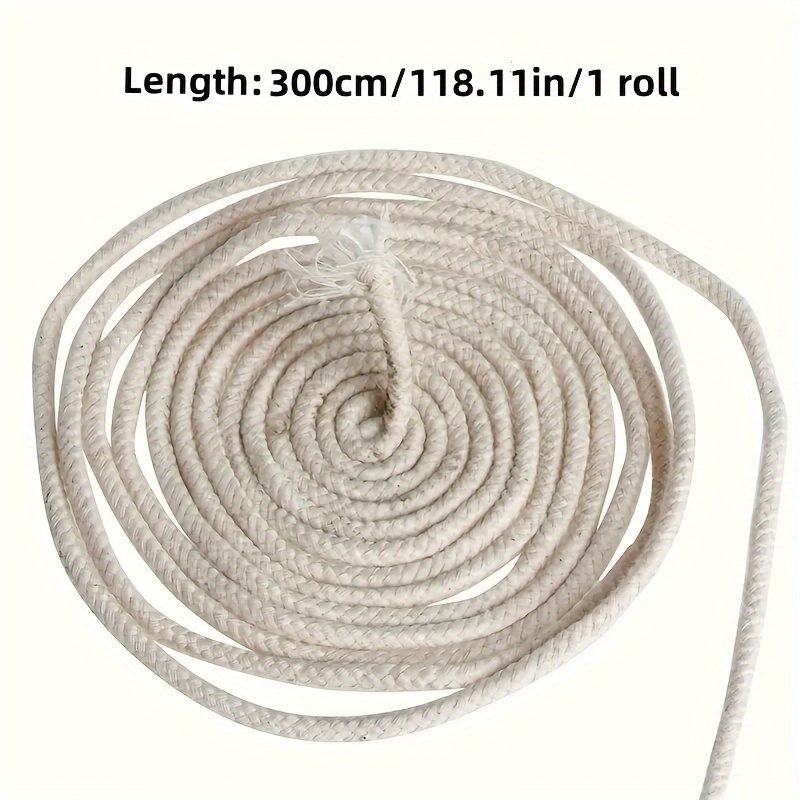 TEMU Braided Core Candle Wick - High-quality Wick For Oil Or Kerosene Lamps - Diy Candle Making And Crafting Projects - Ideal For Halloween, Christmas, Easter, And More, Candle Making Supplies