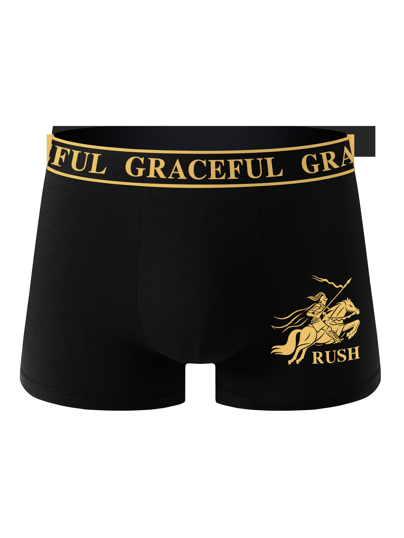 4pcs Men'S Boxer Briefs - Stylish & Comfortable High-Elasticity Underwear with Golden Geometric Patterns, Soft Breathable Fabric for Casual Attire, Everyday Comfort | Stylish Boxers | Comfortable Fit