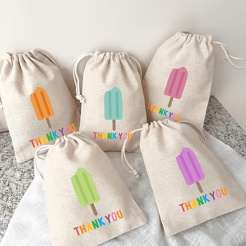 TEMU Gift For Her/him Popsicle Gift Bags, Cream, Summer, Birthday Party, Suitable For Decoration, Gift Showers, Guests, Thank You Gifts,christmas
