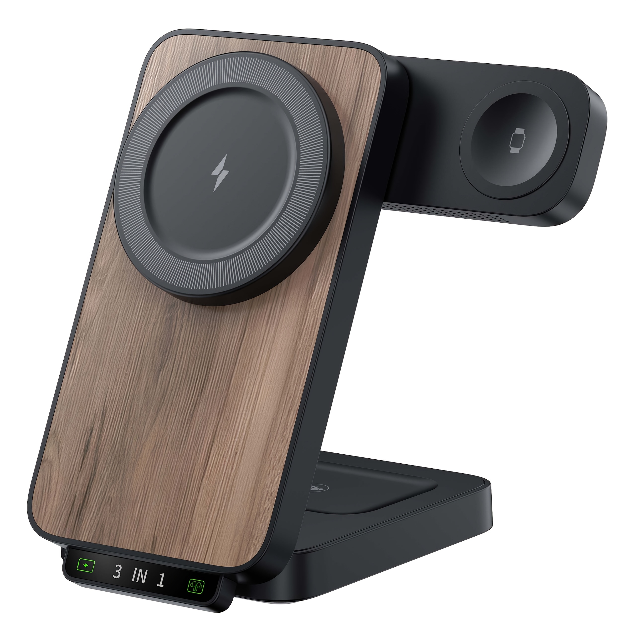 Magnetic Foldable Wireless Charger 3-in-1 Charging Station, Compatible With Iphone Air/17/16/15/14/13/12 Series, Watch And Airpods Pro/4/3/2, With Fast Adapter