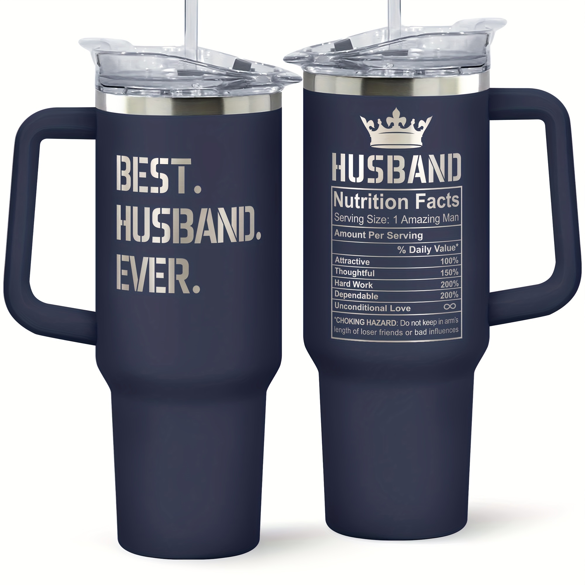 

Gifts For Husband From Wife - Anniversary, Birthday Gifts For Husband - Husband Gifts, Gifts For Him Husband - Father's Day Gifts For Husband From Wife, Fathers Day Gift For Him - 40oz Navy For Cafe