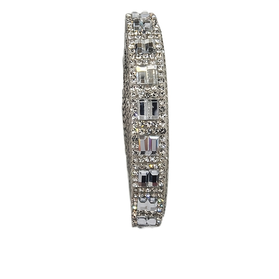 TEMU 1 Roll Self-adhesive Mirror Glass Rhinestone Decorative Strip, 1 Yard Long Per Roll, With 1.3mm Rhinestones And Glass Self-adhesive Drill Strips