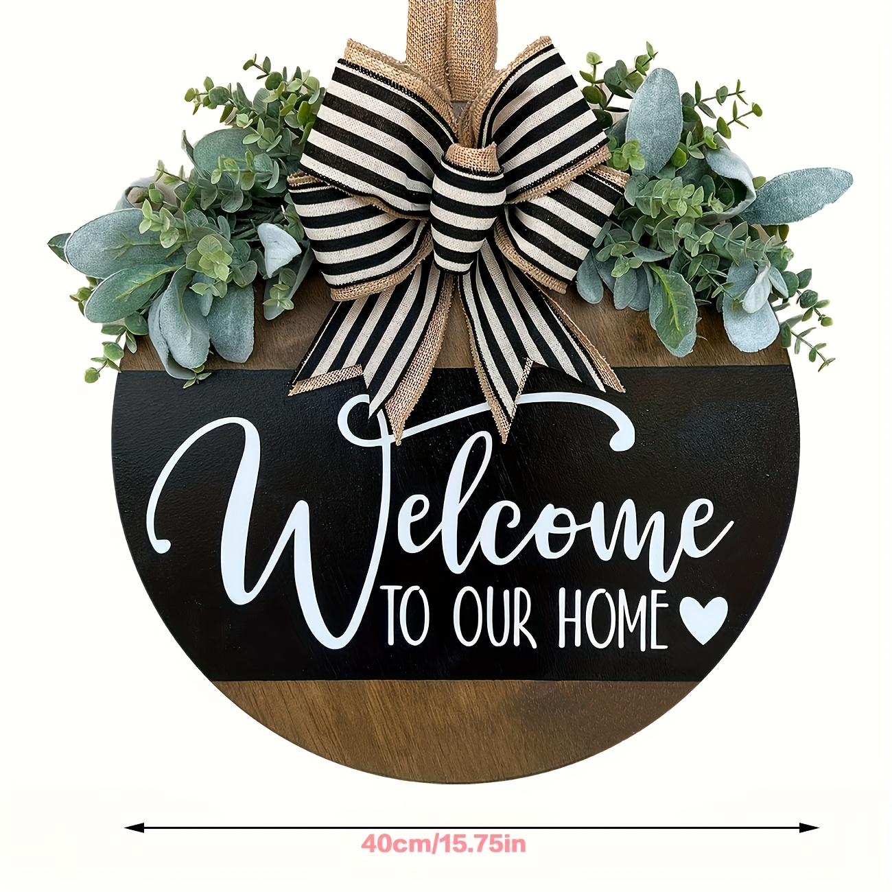 a welcome sign a door welcome sign customizable text used a